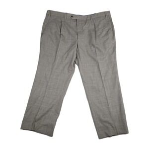 Germano Made In Italy Men's Size 60 (44x28 US) Pleated Dress Pants Beige